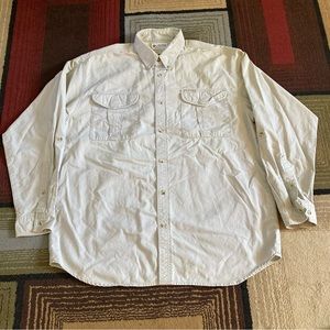 Columbia Button Down Shirt Long Sleeve Men's Size XL Hiking Fish